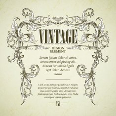 Vintage design elements Retro card Vector illustration N2