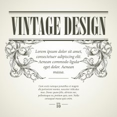 Vintage design elements Retro card Vector illustration N4