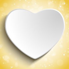 Valentine's Day Heart on Golden Background