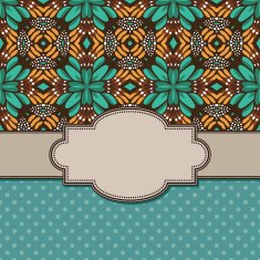 Vintage vector flower frame N89