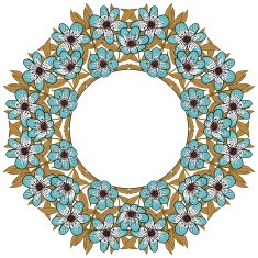 Vintage vector flower frame N90