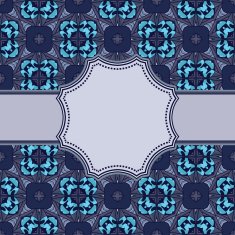 Vintage vector flower frame N92
