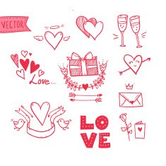 Hand drawn vector illustration - I love you N2