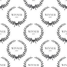 Seamless pattern with laurel wreaths