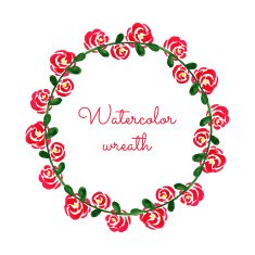 Watercolor wreath N13