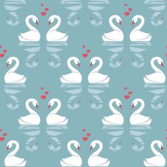 Seamless pattern with swans N6