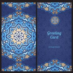 Vintage ornate cards in Eastern style N29