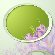 Spring flowers invitation template card N77