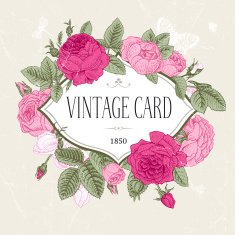 Vector vintage postcard N8