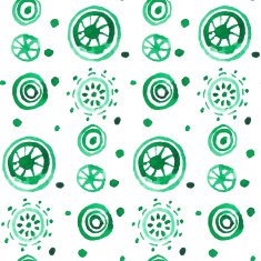 Green watercolor vector seamless pattern
