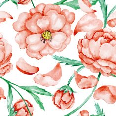 Red wild roses pattern