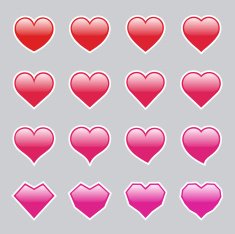Heart icon set N6