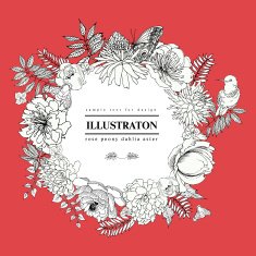 flowers frame drawing N3