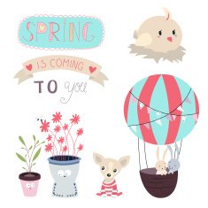 Spring is coming Vector Set