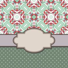 Vintage vector flower frame N95