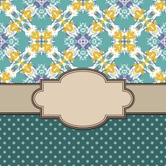 Vintage vector flower frame N96