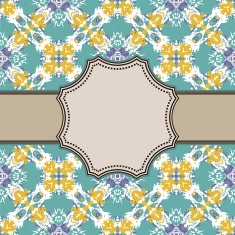 Vintage vector flower frame N97