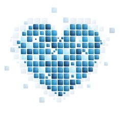 Tech abstract heart shape