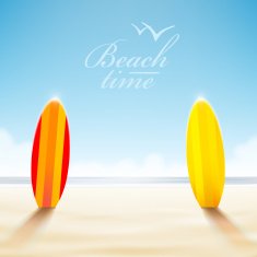 Surfboards on a beach N4