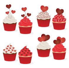 Collection of Valentine Cupcakes