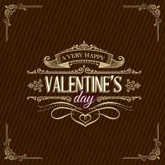 Valentine's day vintage lettering background N8