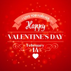 Typography Valentine's Day cards on bokeh background N11