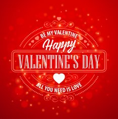 Typography Valentine's Day cards on bokeh background N12