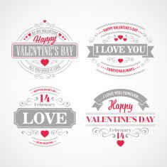 Typography Valentine's Day cards N14