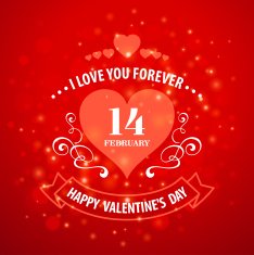 Typography Valentine's Day cards on bokeh background N13