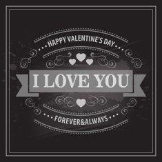 Typography Valentine's Day cards Caption chalk on a blackboard N9