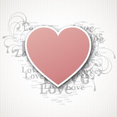 Valentines day vector illustration with heart N2