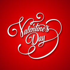 Inscription Valentine's Day Vector illustration N7