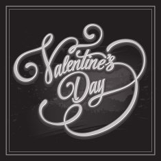 Inscription Valentine's Day Vector illustration N8