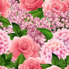 Vector seamless flower pattern N5