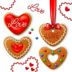 Set of Happy Valentine's day cookies N2