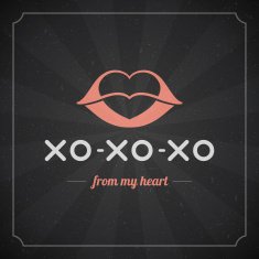 Happy Valentine's day Greeting Card Vintage Vector Background N11