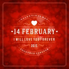 Happy Valentine's day Greeting Card and Bokeh N24