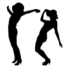 Vector Silhouette Of People N416