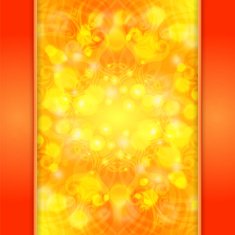 Elegant orange ornate background with lace ornament and boke N2