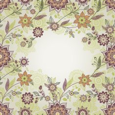 Vintage greeting cards with floral motifs in east style N4