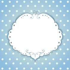 Card with frame and polka dot background N4