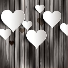 Abstract heart on wooden background N9
