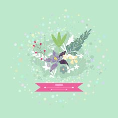 Beautiful romantic card Hand drawn vector illustration N5