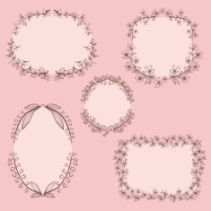 Collection of floral frames