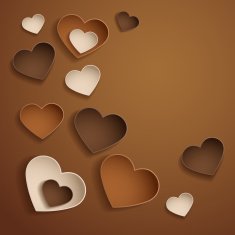 Chocolate hearts Valentine's day background N3