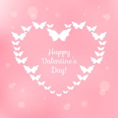 Heart of butterflies Valentine's Card N2
