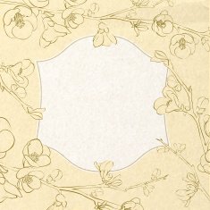 Card with spring roses in vintage style N2