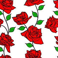 seamless wallpaper with rose flowers N2