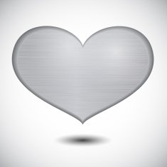 Metal heart Valentine's Day Vector