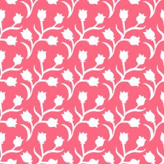 Ditsy floral pattern with small white tulips N3